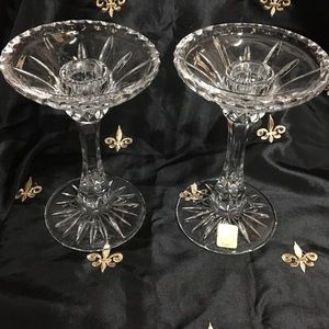 24% Lead Crystal Candle Holders